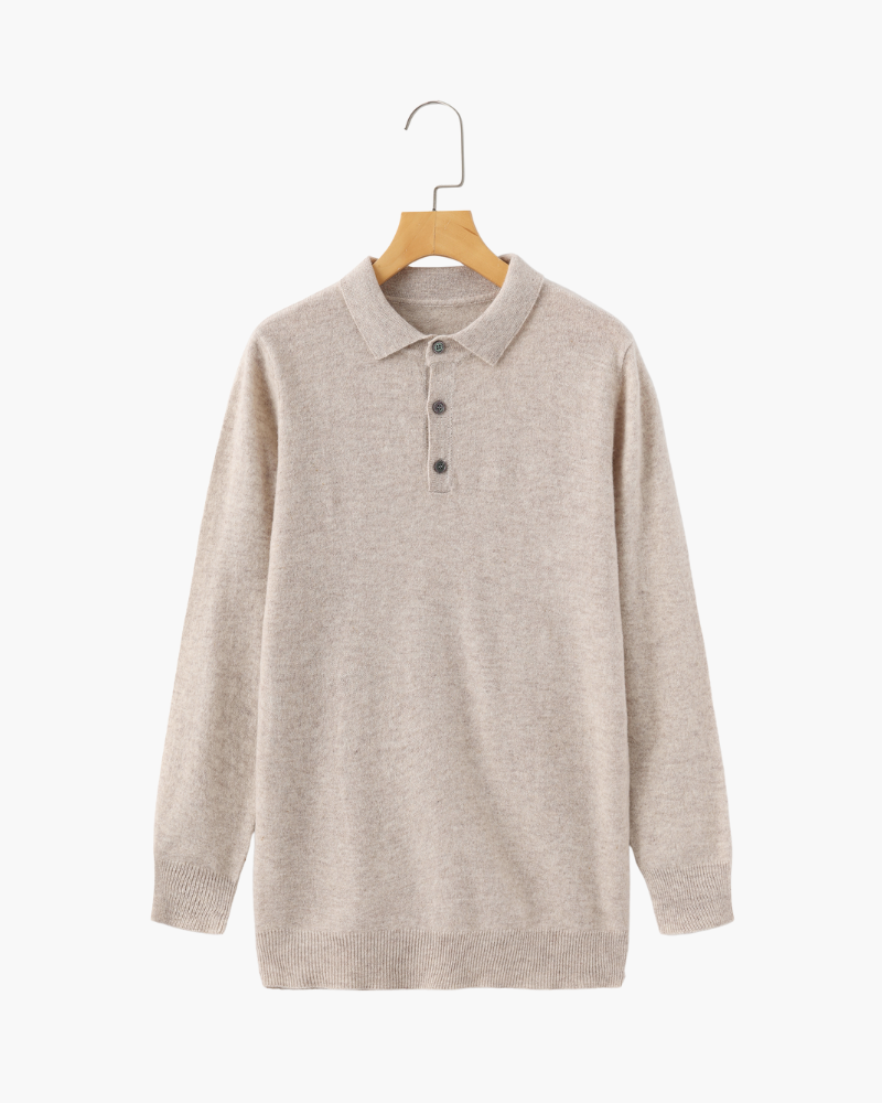 Polo Manches Longues 100% Cachemire Mánchester