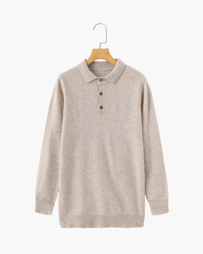 Polo Manches Longues 100% Cachemire Mánchester