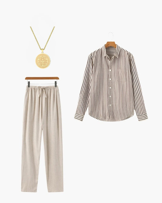 El conjunto color crema