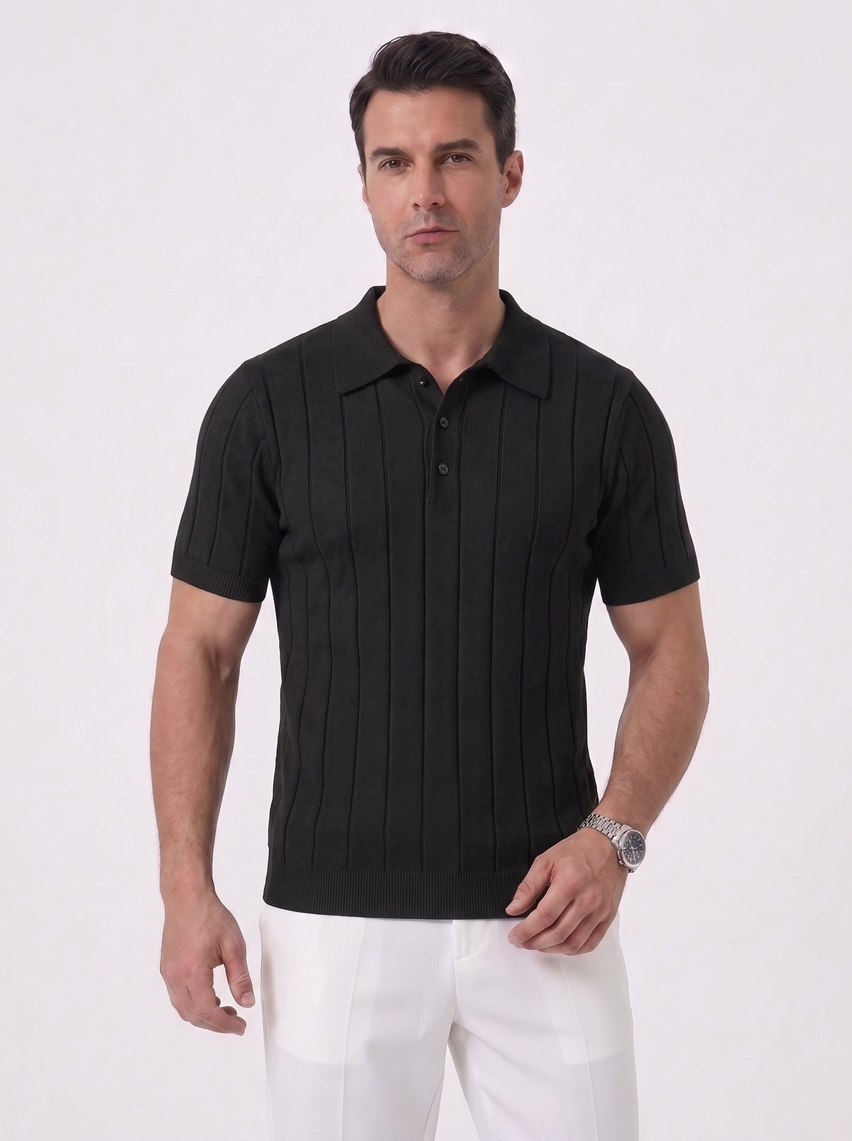 Polo de algodón acanalado Sancti Petri